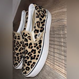Leopard print vans